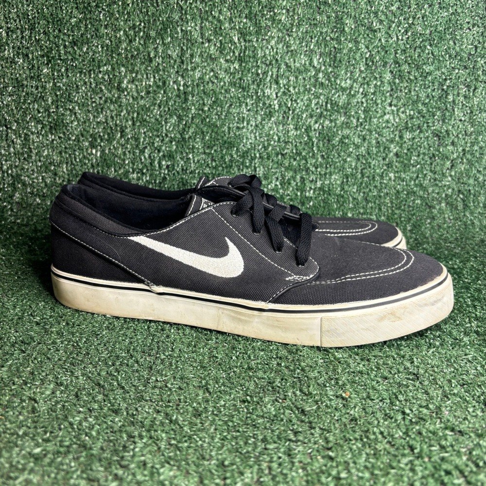 Nike SB Stefan Janoski Zoom Air Canvas Skateboarding Sneaker Black Mens Sz 11.5
